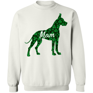 St Patrick Day Shamrock Irish Women Great Dane Dog Mam T-Shirt, Hoodie, Long Sleeve