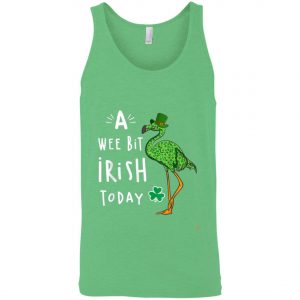 A Wee Bit Irish Today Flamingo Leprechaun St Patricks Day Shirt, Tank Top