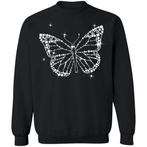 Butterfly Irish Leaf and Star St. Patrick Day Clover Lucky T-Shirt, Long Sleeve, Tank Top