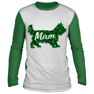 St Patrick Day Shamrock Yorkshire Dog Outfit Mam Irish T-Shirt, Hoodie, Long Sleeve