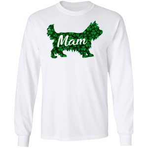 St Patrick Day Shamrock Yorkshire Dog Outfit Mam Irish T-Shirt, Hoodie, Long Sleeve