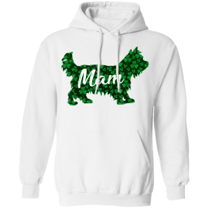 St Patrick Day Shamrock Yorkshire Dog Outfit Mam Irish T-Shirt, Hoodie, Long Sleeve