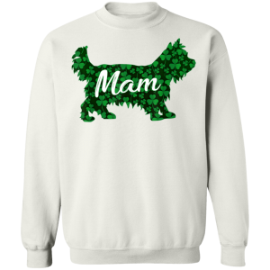 St Patrick Day Shamrock Yorkshire Dog Outfit Mam Irish T-Shirt, Hoodie, Long Sleeve
