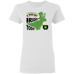 A Wee Bit Irish Today Dinosaur T-Rex St. Patricks Day Shirt, Long Sleeve
