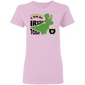 A Wee Bit Irish Today Dinosaur T-Rex St. Patricks Day Shirt, Long Sleeve
