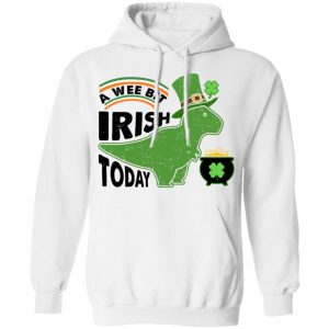 A Wee Bit Irish Today Dinosaur T-Rex St. Patricks Day Shirt, Long Sleeve