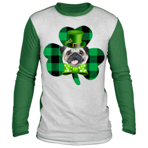 Shamrock Pug St Patricks day T-Shirt, Hoodie, Long Sleeve