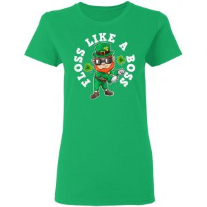Flossing Leprechaun St. Patricks Day Irish Shamrock Gift T-Shirt, Long Sleeve, Hoodie