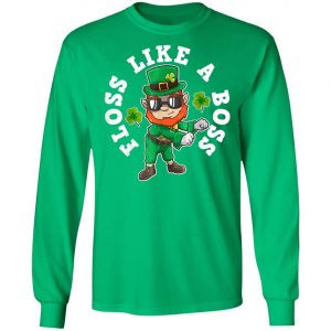 Flossing Leprechaun St. Patricks Day Irish Shamrock Gift T-Shirt, Long Sleeve, Hoodie