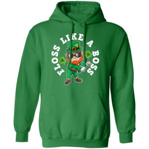 Flossing Leprechaun St. Patricks Day Irish Shamrock Gift T-Shirt, Long Sleeve, Hoodie