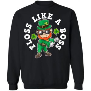 Flossing Leprechaun St. Patricks Day Irish Shamrock Gift T-Shirt, Long Sleeve, Hoodie