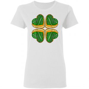 Four Leaf Clover Donut St Patricks Day Funny Irish T-Shirt, Long Sleeve, Hoodie