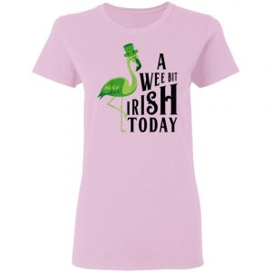 A Wee Bit Irish Today Flamingo St. Patricks Day Shirt, Long Sleeve