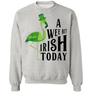 A Wee Bit Irish Today Flamingo St. Patricks Day Shirt, Long Sleeve