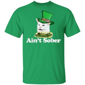 Aint Sober Drunk Arguing Cat Meme St Patricks Retro T-Shirt, Long Sleeve