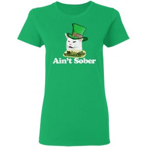 Aint Sober Drunk Arguing Cat Meme St Patricks Retro T-Shirt, Long Sleeve