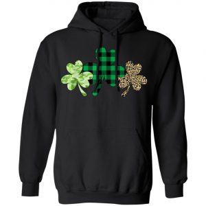 Plaid Shamrock Shirt Leopard Camouflage Fun St Patricks Day T-Shirt