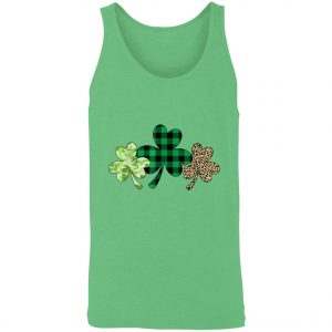 Plaid Shamrock Shirt Leopard Camouflage Fun St Patricks Day T-Shirt