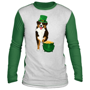Lucky American Shepherd St Patricks Day T-Shirt, Long Sleeve, Hoodie