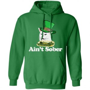 Aint Sober Drunk Arguing Cat Meme St Patricks Retro T-Shirt, Long Sleeve