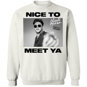 Niall Horan Shirt - Nice To Meet Ya White Hoodie, Long Sleeve