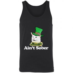 Aint Sober Drunk Arguing Cat Meme St Patricks Retro T-Shirt, Long Sleeve