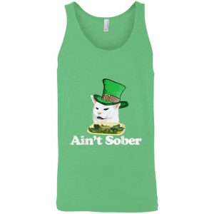 Aint Sober Drunk Arguing Cat Meme St Patricks Retro T-Shirt, Long Sleeve