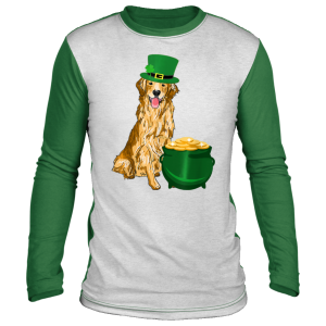 Lucky Golden Dog St Patricks Day T-Shirt, Long Sleeve, Hoodie