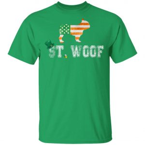 St. Patricks Day Flag American St. Woof French Bulldog T-Shirt, Hoodie, Long Sleeve