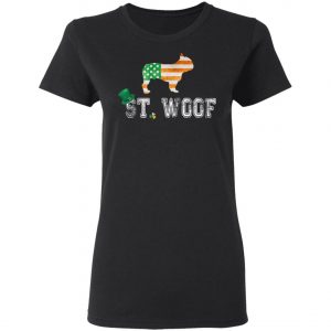St. Patricks Day Flag American St. Woof French Bulldog T-Shirt, Hoodie, Long Sleeve