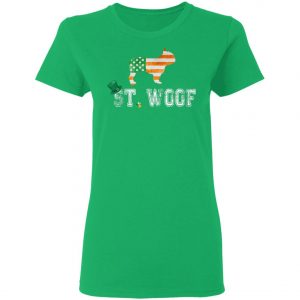 St. Patricks Day Flag American St. Woof French Bulldog T-Shirt, Hoodie, Long Sleeve