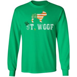 St. Patricks Day Flag American St. Woof French Bulldog T-Shirt, Hoodie, Long Sleeve