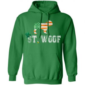 St. Patricks Day Flag American St. Woof French Bulldog T-Shirt, Hoodie, Long Sleeve