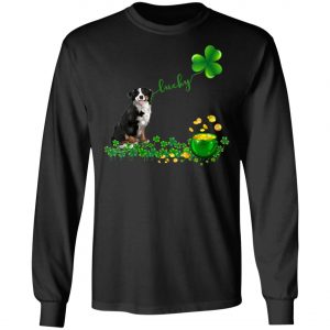 Womens Lucky Saint Bernese Mountain Dog Shamrock St Patricks Day T-Shirt, Hoodie, Long Sleeve