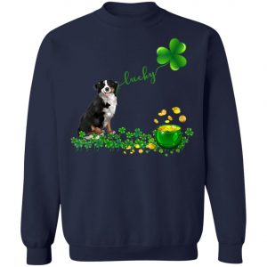 Womens Lucky Saint Bernese Mountain Dog Shamrock St Patricks Day T-Shirt, Hoodie, Long Sleeve