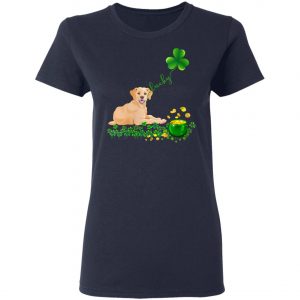Womens Lucky Saint Yellow Labrador Dog Shamrock St Patricks Day T-Shirt, Hoodie, Long Sleeve