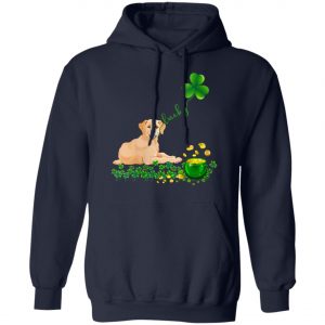 Womens Lucky Saint Yellow Labrador Dog Shamrock St Patricks Day T-Shirt, Hoodie, Long Sleeve