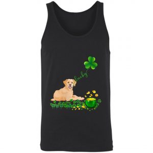 Womens Lucky Saint Yellow Labrador Dog Shamrock St Patricks Day T-Shirt, Hoodie, Long Sleeve