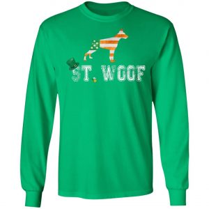 St. Patricks Day Flag American St. Woof Doberman Dog T-Shirt, Hoodie, Long Sleeve