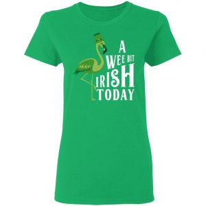 A Wee Bit Irish Today Flamingo St. Patricks Day Shirt, Long Sleeve
