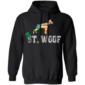 St. Patricks Day Flag American St. Woof Doberman Dog T-Shirt, Hoodie, Long Sleeve
