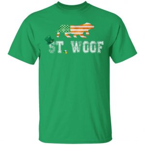 St. Patricks Day Flag American St. Woof Basset Hound Dog T-Shirt, Hoodie, Long Sleeve