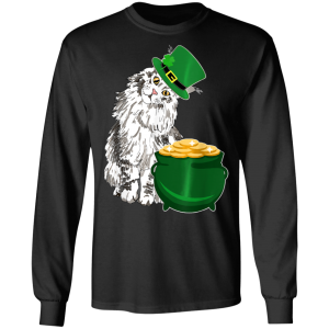 Lucky Maine Coon St Patricks Day T-Shirt, Long SLeeve, Hoodie