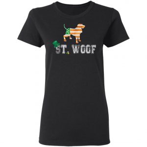St. Patricks Day Flag American St. Woof Bloodhound Dog T-Shirt, Hoodie, Long Sleeve
