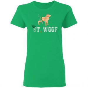 St. Patricks Day Flag American St. Woof Bloodhound Dog T-Shirt, Hoodie, Long Sleeve
