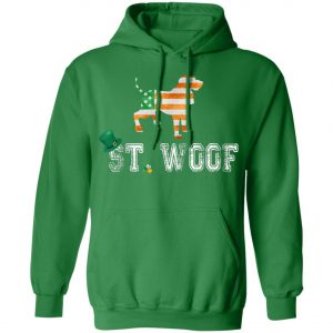 St. Patricks Day Flag American St. Woof Bloodhound Dog T-Shirt, Hoodie, Long Sleeve