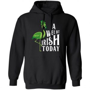A Wee Bit Irish Today Flamingo St. Patricks Day Shirt, Long Sleeve