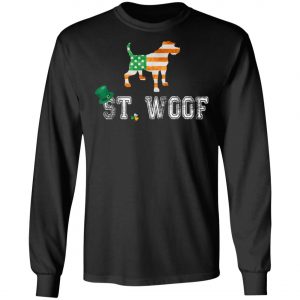 St. Patricks Day Flag American St. Woof Border Terrier Dog T-Shirt, Hoodie, Long Sleeve