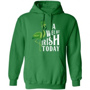 A Wee Bit Irish Today Flamingo St. Patricks Day Shirt, Long Sleeve