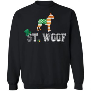 St. Patricks Day Flag American St. Woof Boxer Dog Lovers T-Shirt, Hoodie, Long Sleeve